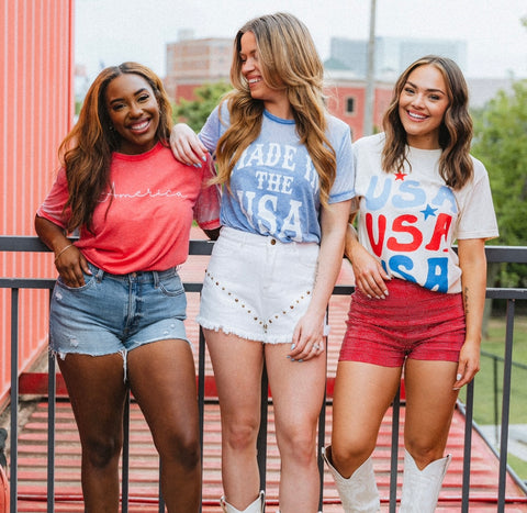Cute 4th of July t-shirts from jviconsultoria women's boutique in Italy City 