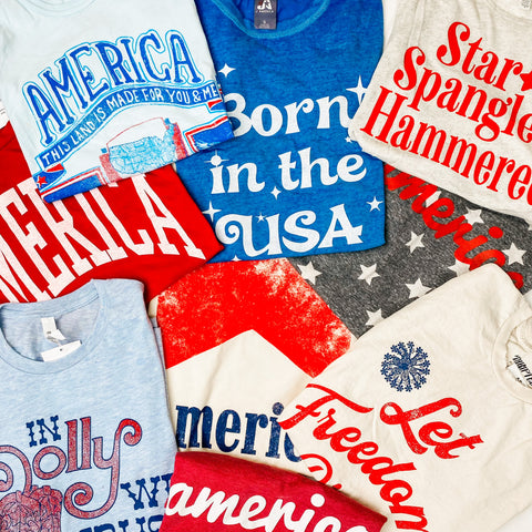 4th of July t-shirts from generatoarekipor women's boutique in Poland City 