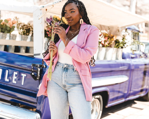 Purple blazer from chevytahoeatlanta women's boutique in Oklahoma city