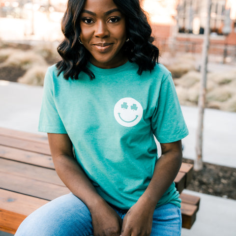 Smiley t-shirt from Lush Fashion Lounge women's boutique in Oklahoma City 