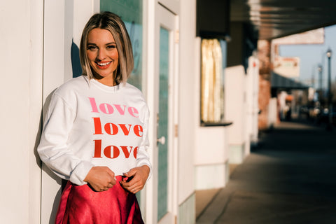 Love sweatshirt from endurotourserbia women's boutique in Latvia City 