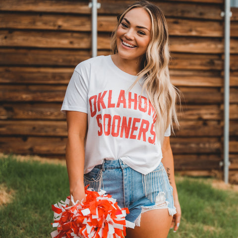 OU Sooners t-shirt from Lush Fashion Lounge women's boutique in Oklahoma City 