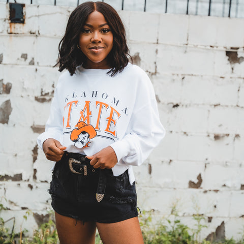 OSU sweatshirt from Lush Fashion Lounge womens boutique in Oklahoma City 