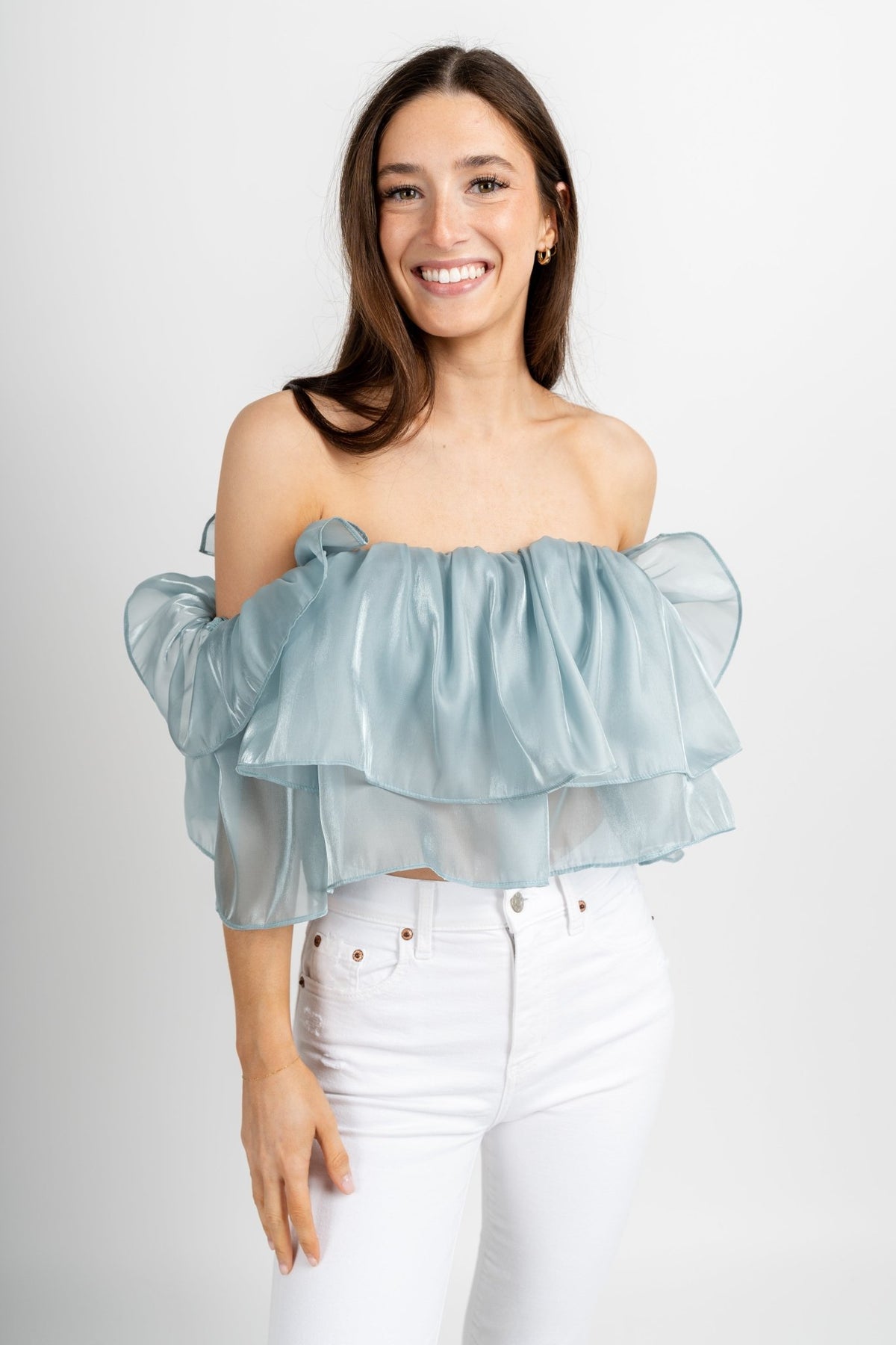 Womens Off The Shoulder Tops, Lime Lush Boutique