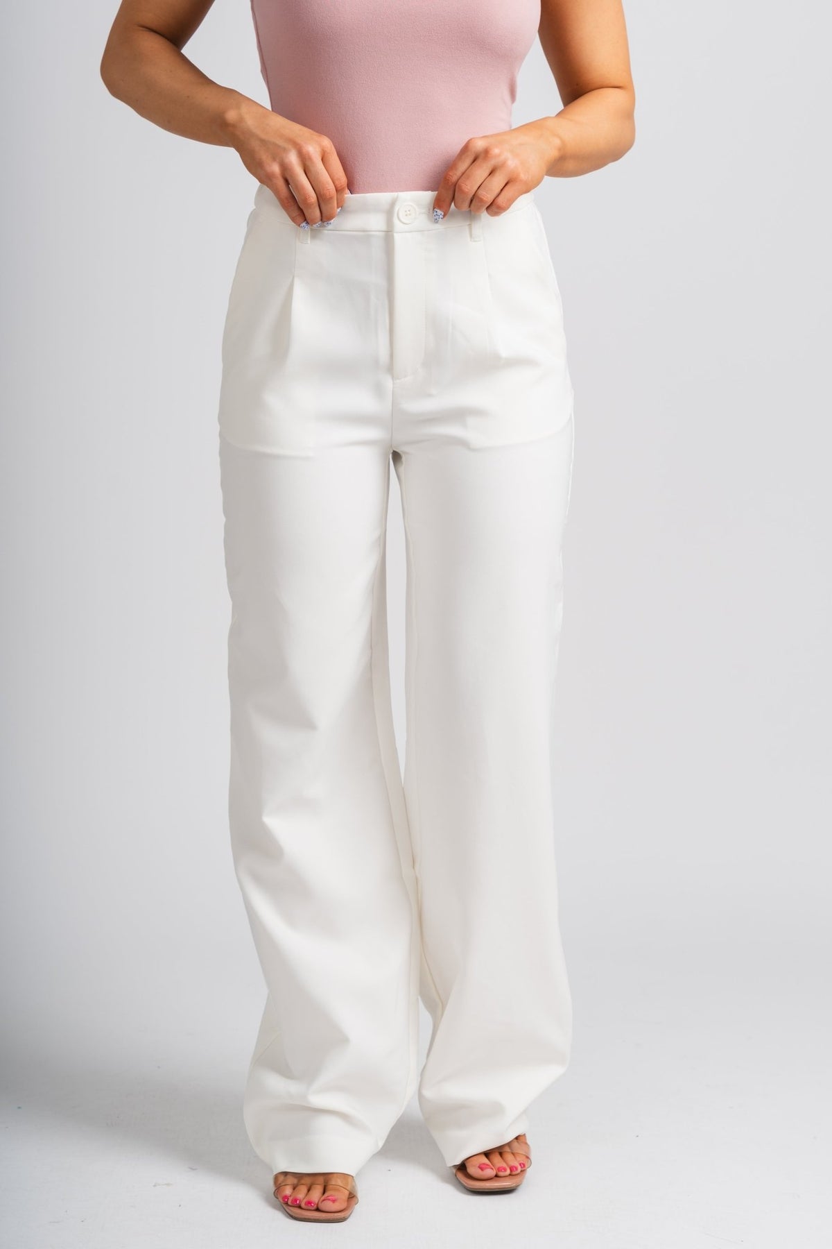 Stylish White Lace Linen Embroidered Linen Pants Women For Women