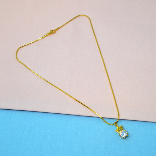 White & Pink ADNSL0001 American Diamond Necklace Set, Size: Adjustable