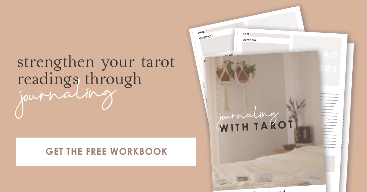 Journal with tarot workbook