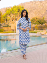 Handblock Printed Kurta Set, Co-ord Set - Pinklay