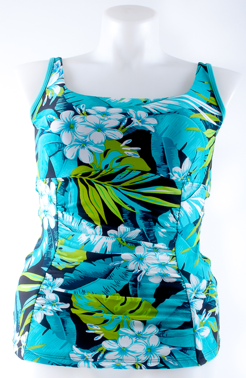 Bust Support Tankini Top - Cindy - Black & White - Beyond the Sea