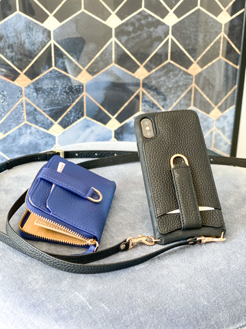 Vaultskin Belgravia Zipper wallet blue and Victoria iPhone case for the iPhone 6
