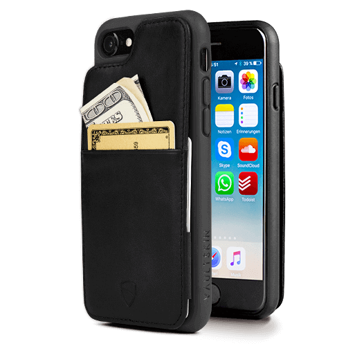 opmerking worstelen Trechter webspin Vaultskin ETON ARMOUR - Leather Wallet Case for iPhone 7 Plus / 8 Plus