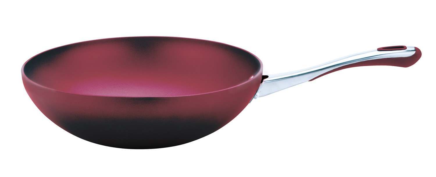 An image of Prestige Prism Stirfry 28cm Silver Eggplant