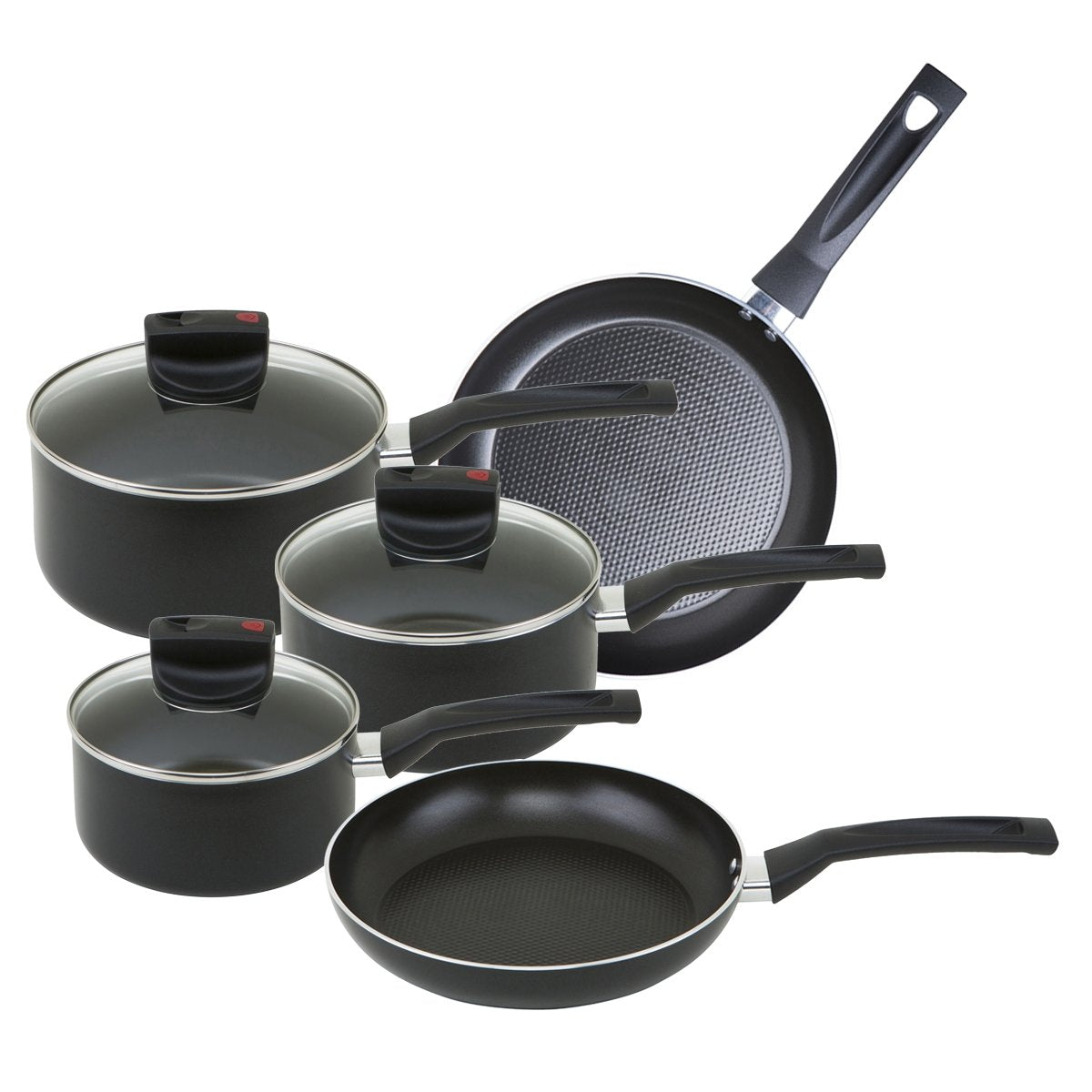 An image of Prestige Steam Release Aluminium 5 Piece Mixed Pan Set