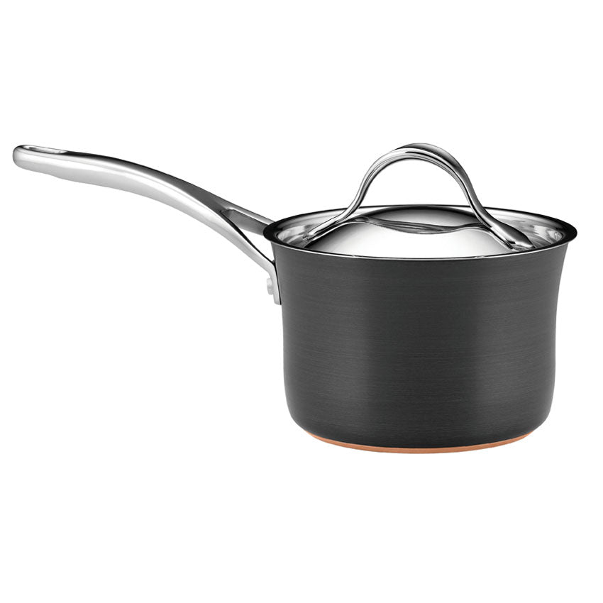 An image of Anolon Nouvelle Copper Saucepan | Non Stick Induction Cookware 16cm