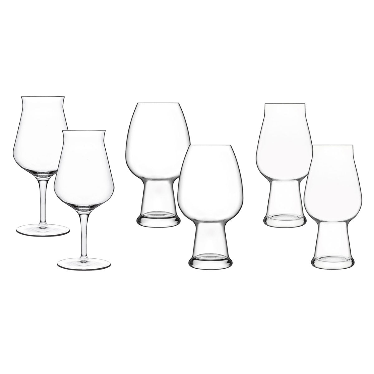 An image of Luigi Bormioli Glassware | Beer Glass Set | IPA, Wheat & Beer Glasses