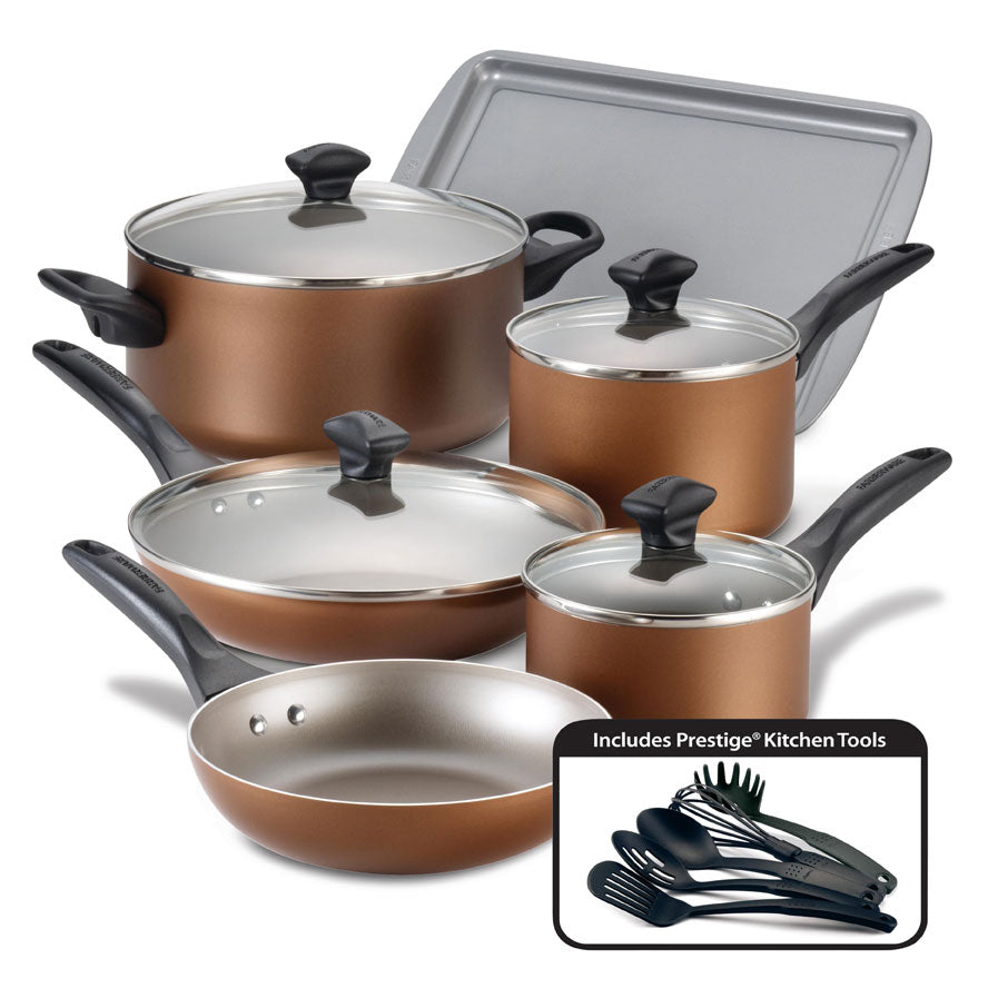 An image of Farberware Non Stick Copper Kitchenware Set - 11 Piece