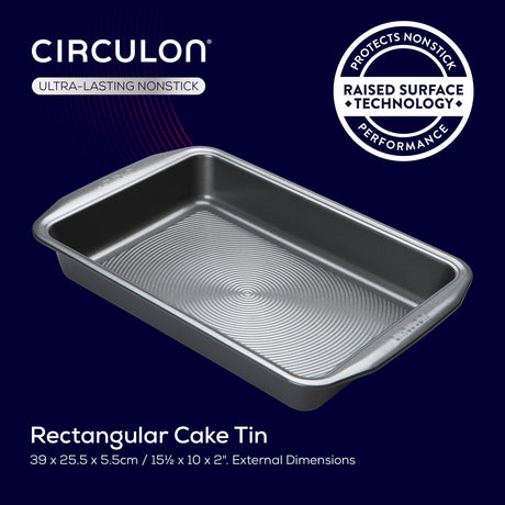 Circulon 9 in. x 13 in. Gray Bakeware Nonstick Rectangular Cake Pan