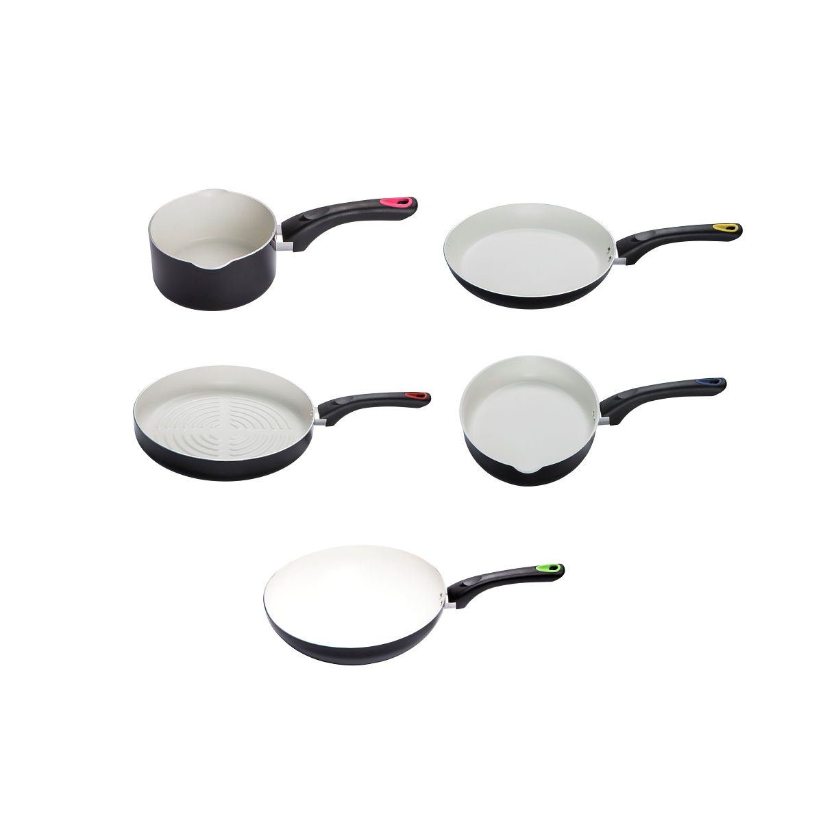 An image of Prestige Pots and Pans Set 5 Piece Non Stick Pan Set