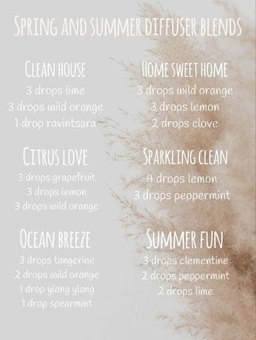 spring essential oil diffuser blends