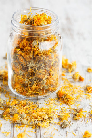 dried healing calendula flowers