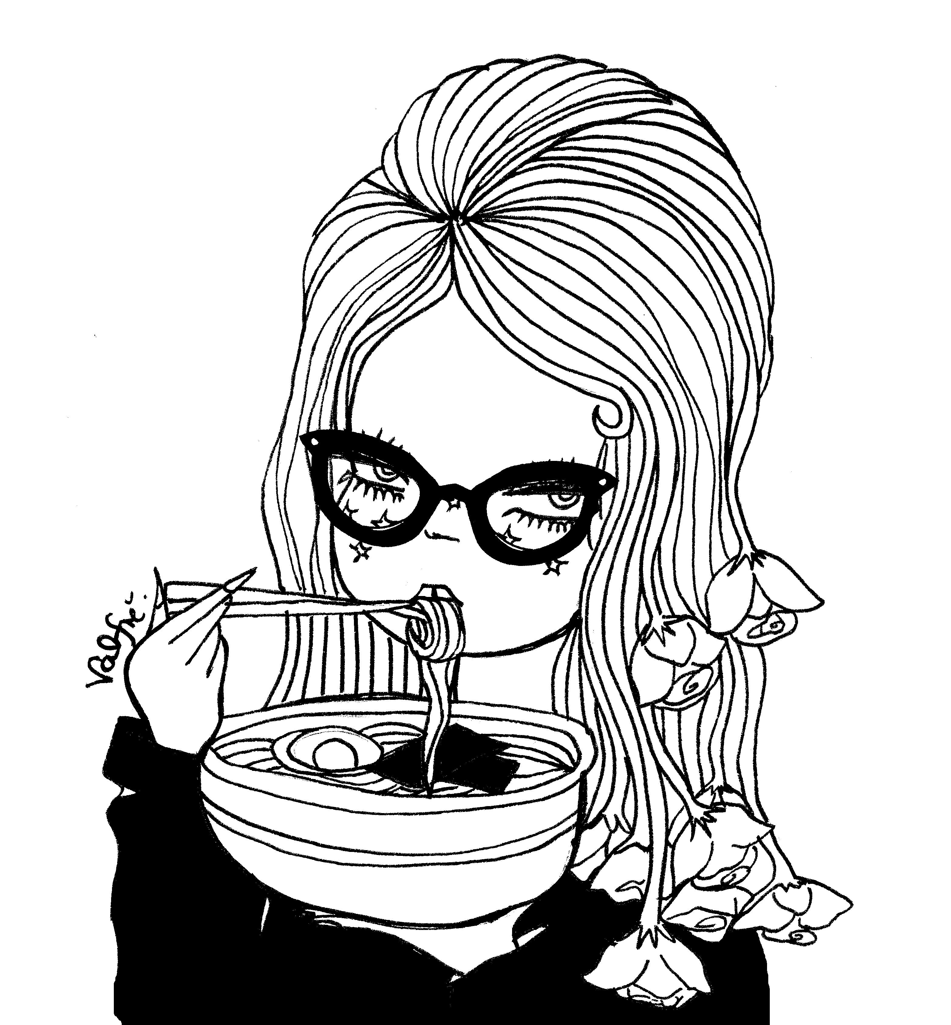 Aesthetic Girl Pages Coloring Pages