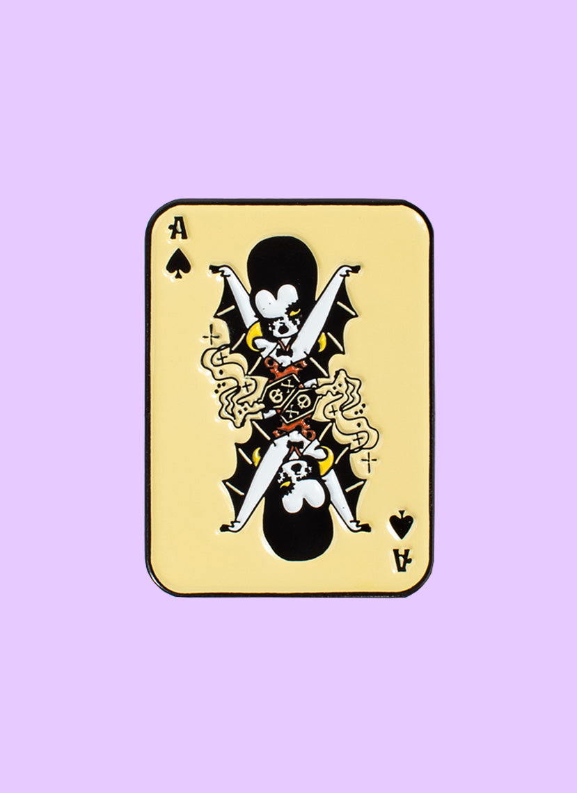 Vampira Ace of Spades Pin