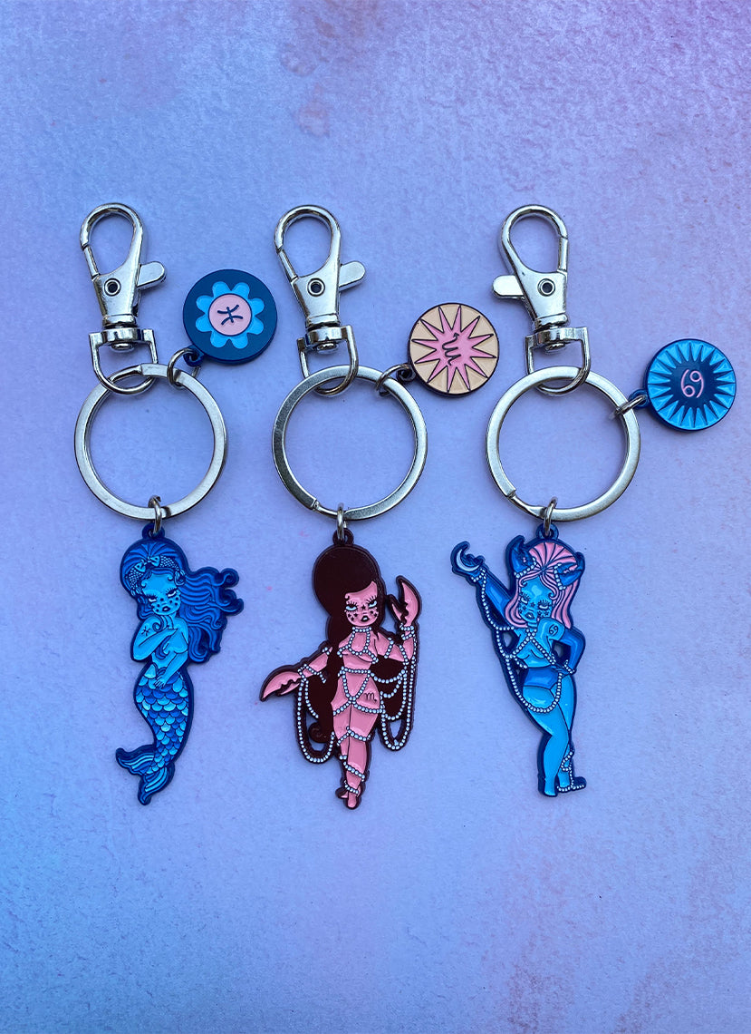 Celestial Pisces Keychain