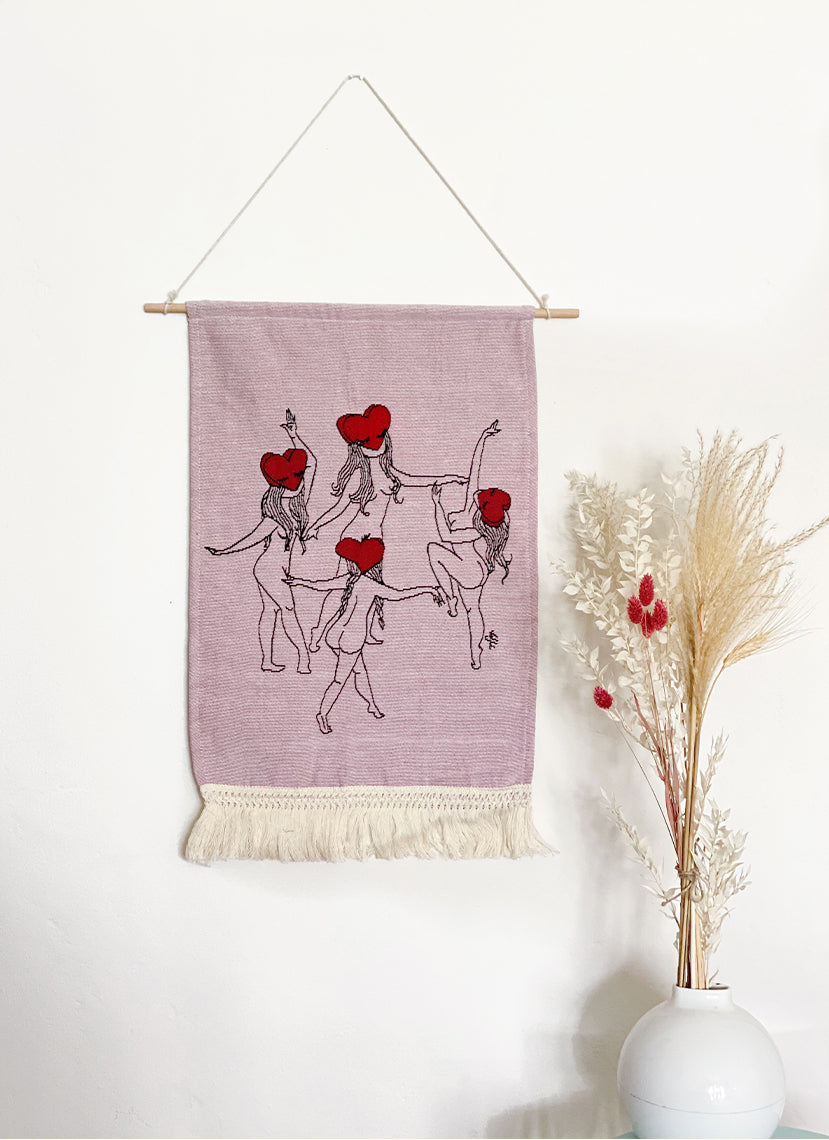 Love Dancers Woven Tapestry
