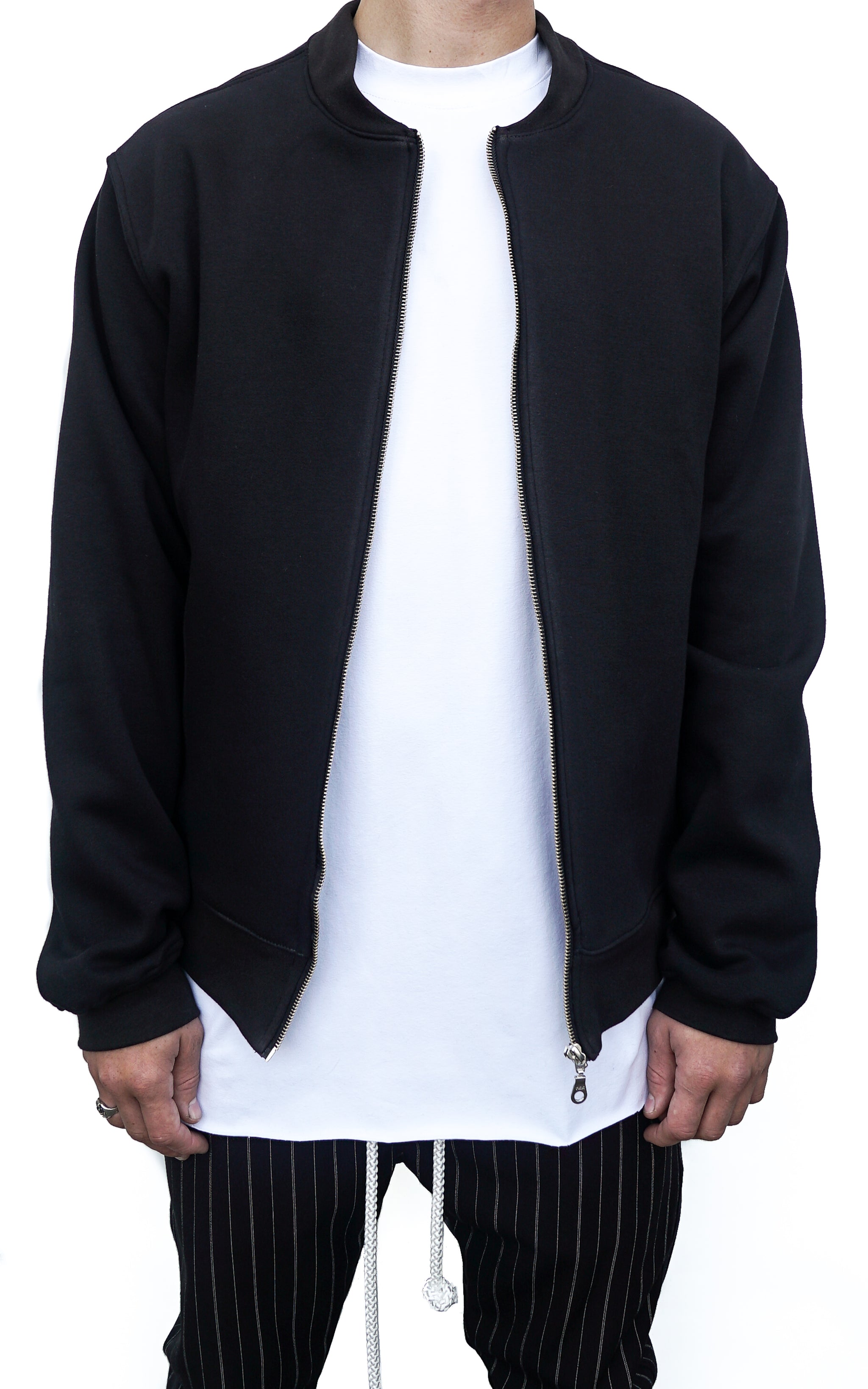 ZIP UP JACKET - BLACK - Inklaw Clothing