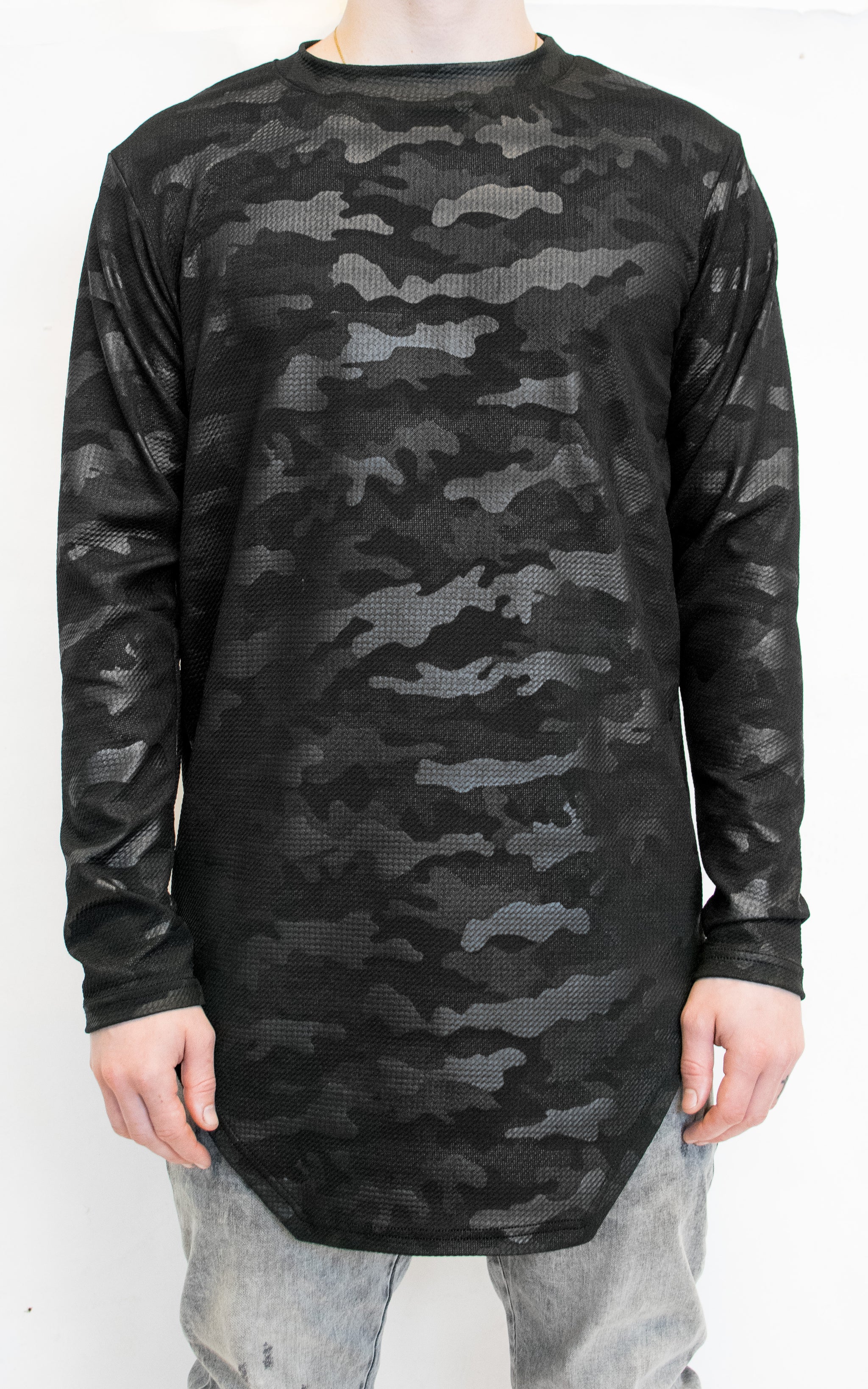 JERSEY LONG SLEEVE - BLACK CAMO 