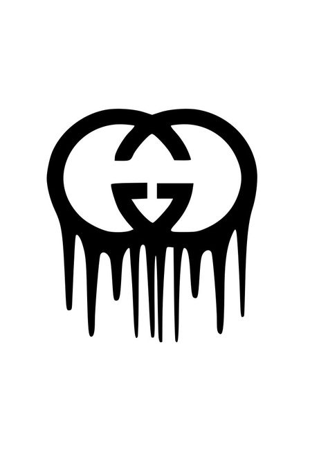 Gucci Logo blood Dripping Sticker Iron 