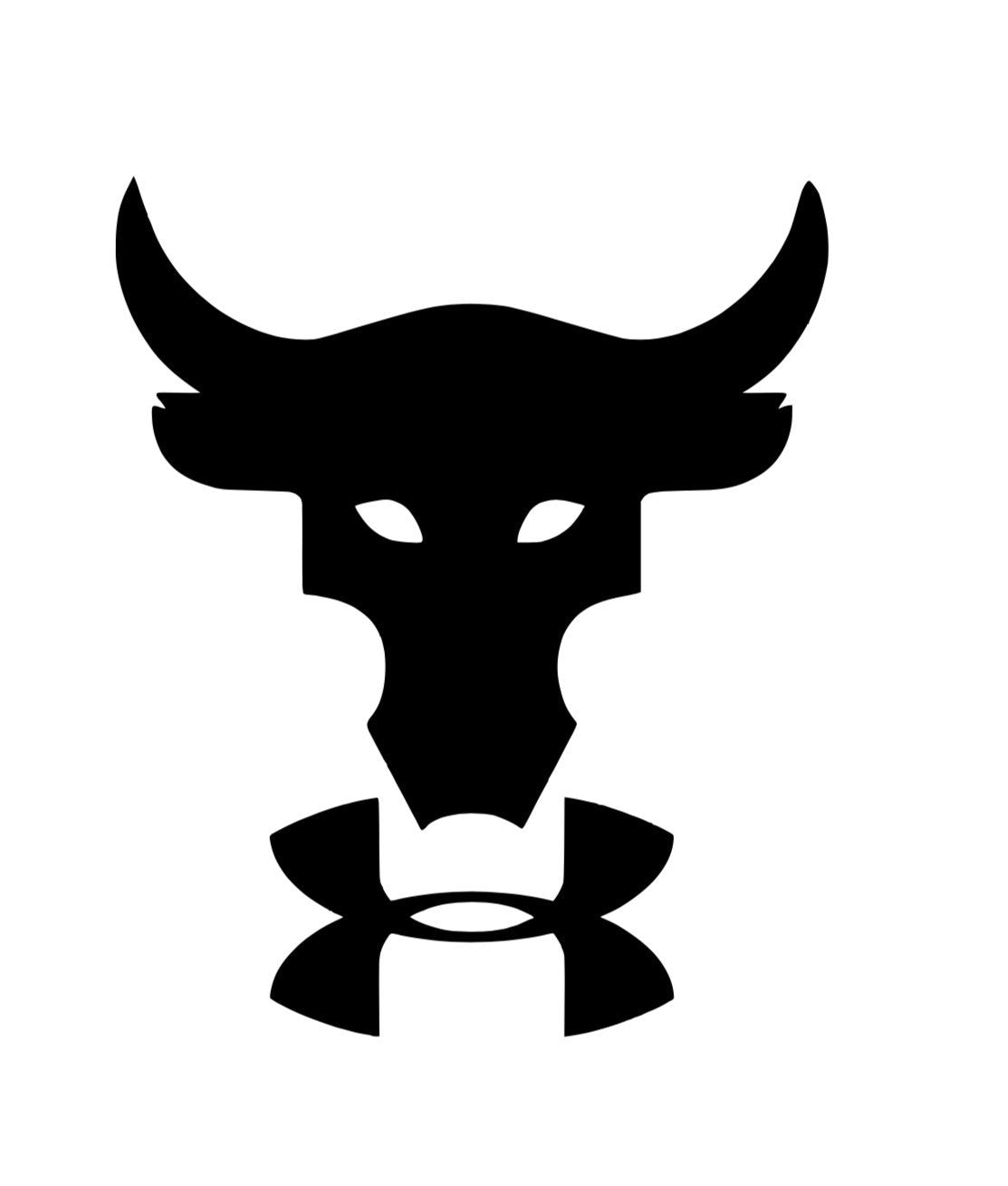 Rock bull skull Under Armour Logo Iron-on Sticker (heat Customeazy