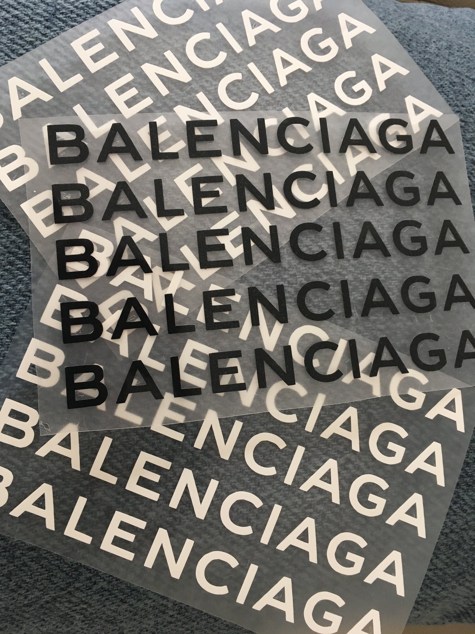 balenciaga logo iron on