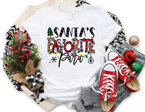 Santa's Favorite Para Shirt - Paraprofessional Christmas Shirt - TheDaveyBoutique