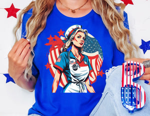 Frontline American Nurse Shirt - 4th of July Nurse Shirt - TheDaveyBoutique