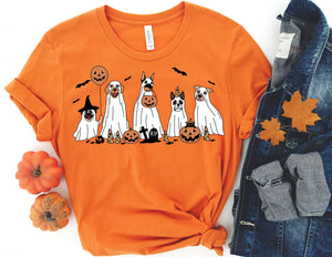 Dog Halloween Ghost Shirt - Halloween Shirt - TheDaveyBoutique