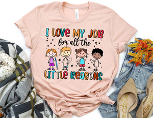 I Love my Job for all the Little Reasons Shirt - Teacher Shirt - TheDaveyBoutique