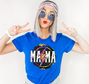Mama Leopard Lightening Shirt - Mom Shirt - TheDaveyBoutique