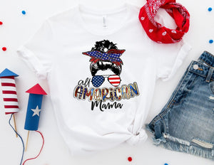 All American Mama - Mom Fourth of July Shirts - TheDaveyBoutique