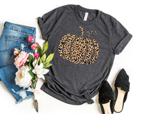 Leopard Pumpkin Shirt - Fall Shirt - TheDaveyBoutique