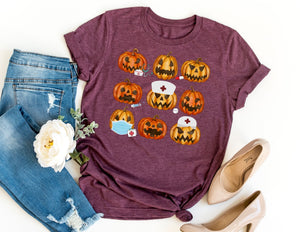 Nurse Jack O Lantern Shirt - Halloween Nurse Shirt - TheDaveyBoutique