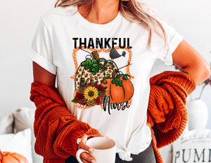 Thankful Nurse Pumpkin Shirt - Fall Nurse Shirt - TheDaveyBoutique