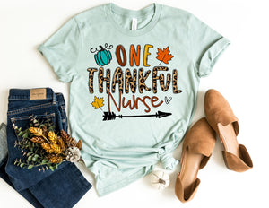 One Thankful Nurse Shirt - Fall Nurse Shirt - TheDaveyBoutique
