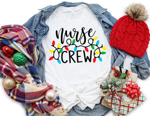 Nurse Crew Christmas Lights Shirt - Christmas Nurse Shirt - TheDaveyBoutique