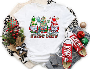 Christmas Gnome Nurse Crew Shirt - Christmas Nurse Shirt - TheDaveyBoutique