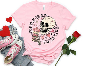 Coffee is my Valentine Shirt - Valentines Day Shirt - TheDaveyBoutique