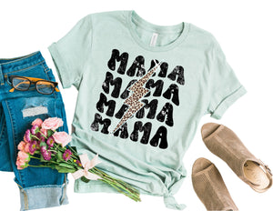 Retro Mama Leopard Shirt - Mom Shirt - TheDaveyBoutique