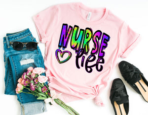 Colorful Nurse Life Shirt - Nurse Shirt - TheDaveyBoutique