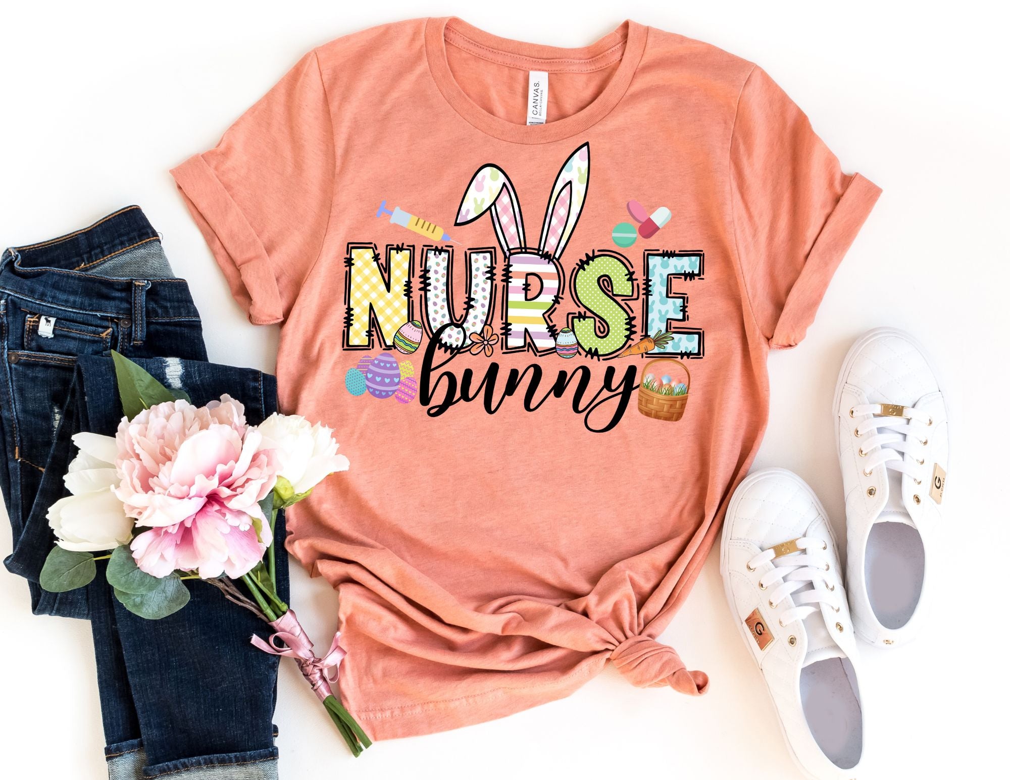Nurse Bunny Shirt - Easter Nurse Shirt