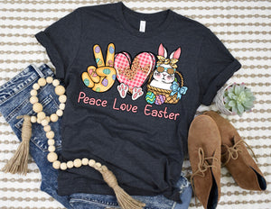 Peace Love Easter Shirt - Easter Shirt - TheDaveyBoutique